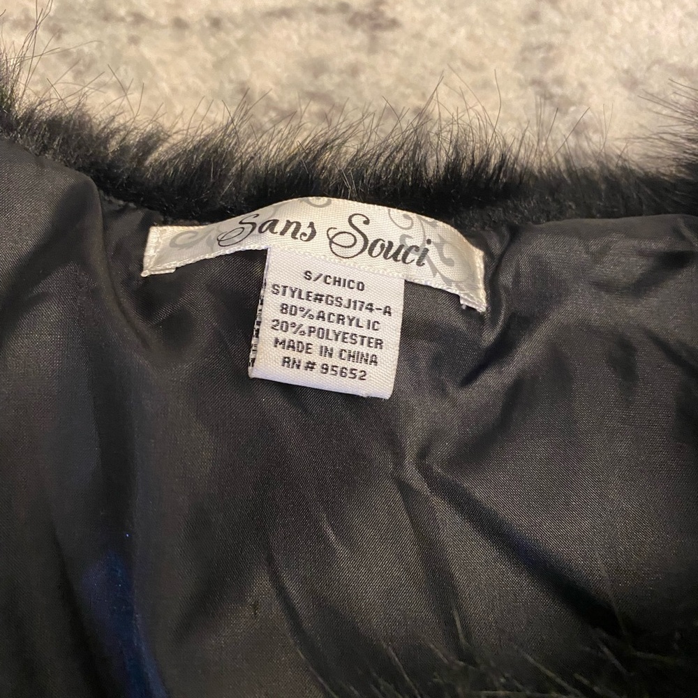 Black Fur Vest